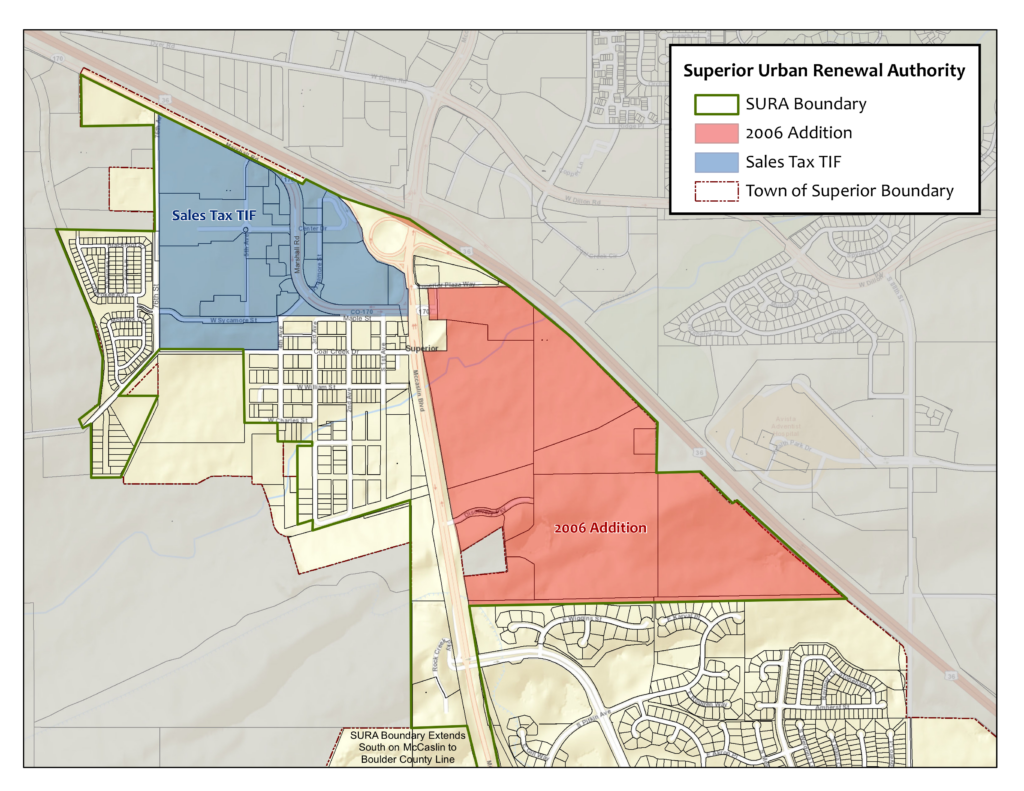 Image of "Superior Urban Renewal Authority" map
